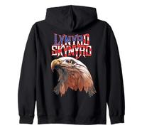 Lynyrd Skynyrd American Eagle Free Bird Retro Rock Drapeau US Sweat à Capuche
