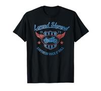 Lynyrd Skynyrd Blason de Moto Vintage années 70 Festival Motard T-Shirt