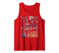 Lynyrd Skynyrd Collage Sweet Home Alabama Drapeau américain Biker Band Débardeur