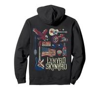 Lynyrd Skynyrd Collage Sweet Home Alabama Drapeau américain Biker Band Sweat à Capuche