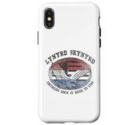 Lynyrd Skynyrd Drapeau américain Southern Rock Here to Stay Biker Logo Coque pour iPhone X/XS