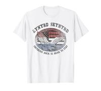 Lynyrd Skynyrd Drapeau américain Southern Rock Here to Stay Biker Logo T-Shirt