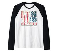 Lynyrd Skynyrd Drapeau Logo USA Stars Rayures Années 70 Rock Southern Manche Raglan