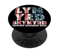 Lynyrd Skynyrd Drapeau Logo USA Stars Rayures Années 70 Southern Rock PopSockets PopGrip Adhésif