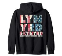 Lynyrd Skynyrd Drapeau Logo USA Stars Rayures Années 70 Southern Rock Sweat à Capuche