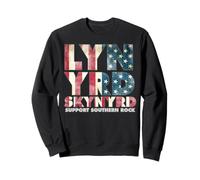 Lynyrd Skynyrd Drapeau Logo USA Stars Rayures Années 70 Southern Rock Sweatshirt