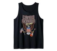 Lynyrd Skynyrd Eagle Guitare Drapeau américain Classique Rock rétro Motard Débardeur