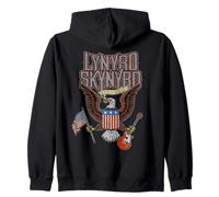 Lynyrd Skynyrd Eagle Guitare Drapeau américain Classique Rock rétro Motard Sweat à Capuche