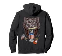 Lynyrd Skynyrd Eagle Guitare Drapeau américain Classique Rock rétro Motard Sweat à Capuche