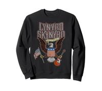 Lynyrd Skynyrd Eagle Guitare Drapeau américain Classique Rock rétro Motard Sweatshirt