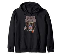 Lynyrd Skynyrd Eagle Guitare Drapeau US Classique Rock Biker Rétro Sweat à Capuche