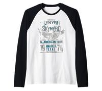 Lynyrd Skynyrd en Concert Amarillo Texas Vintage Rock Années 70 Manche Raglan