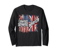 Lynyrd Skynyrd Event Bad Co Drapeau UK UK Union Jack Retro Rock Manche Longue