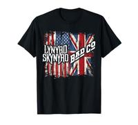 Lynyrd Skynyrd Event Bad Co Drapeau UK UK Union Jack Retro Rock T-Shirt