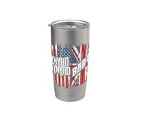Lynyrd Skynyrd Event Bad Co Drapeau UK UK Union Jack Rock Retro Gobelet isotherme en acier inoxydable double paroi