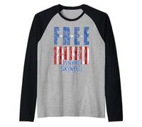 Lynyrd Skynyrd Freebird Contraste Logo Stars Stripes Drapeau US Manche Raglan