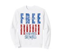 Lynyrd Skynyrd Freebird Contraste Logo USA Drapeau Étoiles Rayures Sweatshirt
