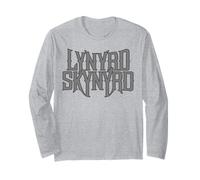 Lynyrd Skynyrd Gray Logo Southern Country Classic Band Rock Manche Longue