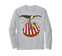 Lynyrd Skynyrd Guitare Eagle Retro 1970s Classic Rock Drapeau US Manche Longue