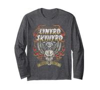 Lynyrd Skynyrd Motor Skull Classic Southern Rock Biker Band Manche Longue
