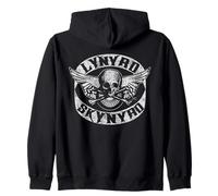 Lynyrd Skynyrd Patch Biker Skull Bones Vintage Rock Classic Sweat à Capuche