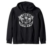 Lynyrd Skynyrd Patch Biker Skull Bones Vintage Rock Classics Sweat à Capuche