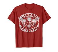Lynyrd Skynyrd Patch Biker Skull Bones Vintage Rock Classics T-Shirt