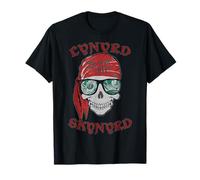 Lynyrd Skynyrd Pochoir Crâne Simple Man Pirate Retro Rock T-Shirt