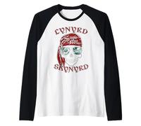 Lynyrd Skynyrd Pochoir Crâne Simple Man Pirate Rock Vintage Manche Raglan