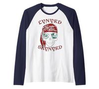 Lynyrd Skynyrd Pochoir Crâne Simple Man Pirate Vintage Rock Manche Raglan