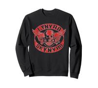 Lynyrd Skynyrd Red Biker Skull Logo Vintage Rock Band des années 1970 Sweatshirt