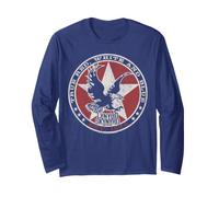 Lynyrd Skynyrd Red White and Blue Eagle Stars Retro Rock années 70 Manche Longue
