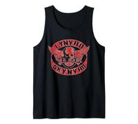 Lynyrd Skynyrd Skull Logo années 70 Retro Rock Biker Artwork Cadeaux Débardeur