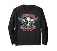 Lynyrd Skynyrd Skull Wings Vintage Rock Biker Festival années 70 Manche Longue