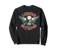 Lynyrd Skynyrd Skull Wings Vintage Rock Biker Festival années 70 Sweatshirt