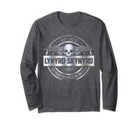 Lynyrd Skynyrd Southern Rock Chapeau Logo Argent 70s Biker Rock Manche Longue