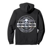 Lynyrd Skynyrd Southern Rock Chapeau Logo Argent 70s Biker Rock Sweat à Capuche