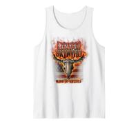 Lynyrd Skynyrd Steer Skull Drapeau Amérique Rock Band 70s Cadeaux Débardeur