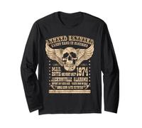 Lynyrd Skynyrd Sweet Home Alabama 74 Rock Festival, motard des années 70 Manche Longue