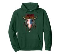 Lynyrd Skynyrd USA Skull Biker Steer Southern Rock Cadeaux Sweat à Capuche