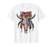 Lynyrd Skynyrd USA Skull Biker Steer Southern Rock Cadeaux T-Shirt