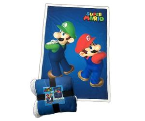 LYO FRANCE Couverture Sherpa Super Mario & Luigi