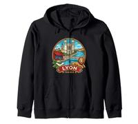 Lyon France Souvenir de Voyage Cadeau Ville Sweat à Capuche