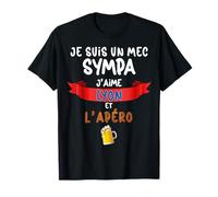Lyon Homme Lyonnais Foot Apéro Bière Humour Supporter Match T-Shirt