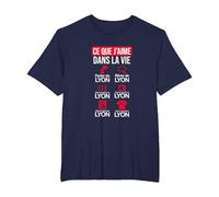 Lyon Lyonnais Humour Maillot drôle Football supporteur T-Shirt, Homme Grandes Tailles, Bleu Marine, 6X Tall
