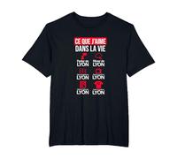 Lyon Lyonnais Humour Maillot drôle Football supporteur T-Shirt, Homme Grandes Tailles, Noir, 4X Tall