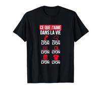 Lyon Lyonnais Humour Maillot drôle Football supporteur T-Shirt, Homme, Noir, 3XL