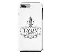 Lyon Rhône France Ornée Fleur de Lis Noir Coque pour iPhone 7 Plus/8 Plus