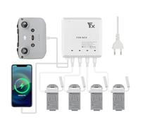 LYONGTECH Chargeur de Batterie 6 en 1 pour DJI Neo Drone,Charge 4 Piles et 2 Ports USB Simultanément, Station de Recharge Hub Accessoires
