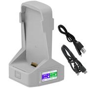 LYONGTECH Chargeur de batterie LCD double avec charge de stockage pour drone DJI Flip Drone, hub de charge, charge 2 batteries accessoires